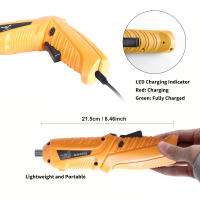 Destornillador Eléctrico Sin Cable Amarillo Con Conjunto De Brocas Recargable Torque Rotativo Para Proyectos De Mejora Doméstica DIY - details 10