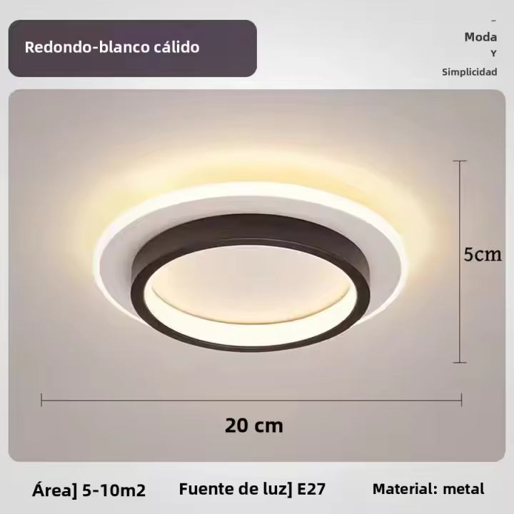Lámpara De Techo Moderna De Metal LED Para Pasillo Y Escalera Decorativa De Lujo Creativa En Oro Instalación Suelta Fuente De Alimentación AC 220V - 1