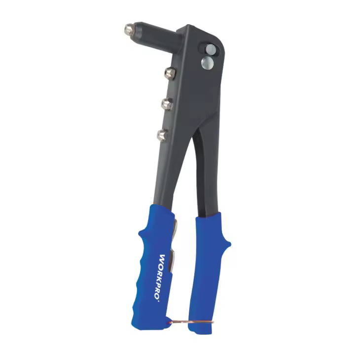 WORKPRO Remachadora de mano de 250mm. Capacidad de remaches de 2,4 3,2 4 y 4,8mm. Con llave para cambiar boquillas. - 1