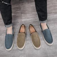 Zapatos Casuales Para Hombre Ligeros Y Transpirables Zapatillas De Caminar Antideslizantes Para Conducir Comodidad En Corduroy EVA Caña De Madera Material De Suela De Goma - details 1