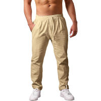 Nuevos Pantalones Largos Para Hombre Ligeros Y Transpirables Para Verano Estilo Casual Algodón Malla Ajuste Suave Ropa De Calle Fitness - details 6