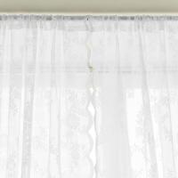 Cortina De Tules Blancas Con Encaje Y Flores Minimalistas Translúcida Para Decoración De Hogar Cortina De Sombra De Ventana Aireada Y Antipolvo Delgada Y Solar - details 14