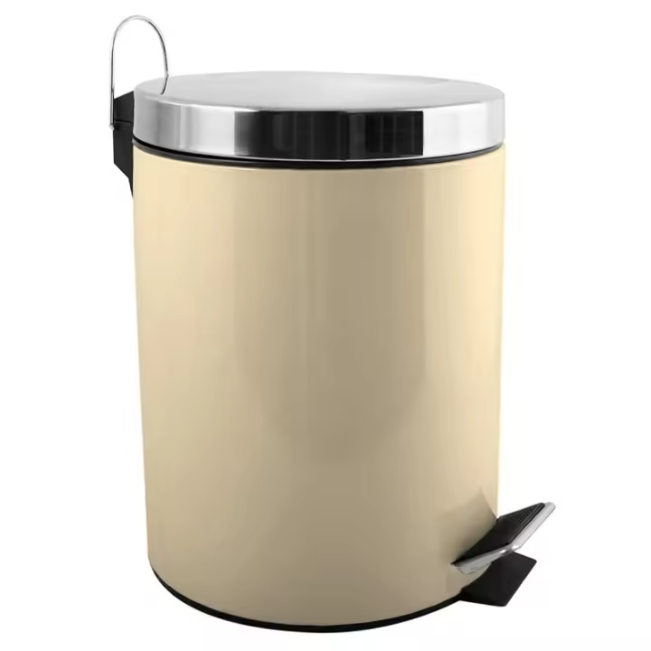 TIENDA EURASIA - Papelera de Baño con Pedal, 3L, Cubo Extraible, Acero Inoxidable, ø17x25 cm - 1