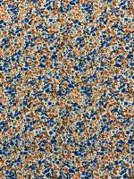 Tejidos Ortuño- Tela flores azules, naranjas, grises, negros de algodón, tela patchwork, prendas infantiles, decoración hogar ,manualidades, complementos,1m x Ancho 150cm - details 3