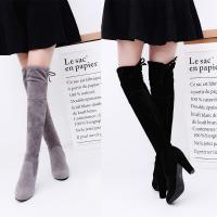 Botines Largos Hasta La Rodilla Para Mujer Con Peluche Y Veludo Botas De Invierno Con Cordones Suela De Goma Material De Suela De Cuero De Vaca - details 6