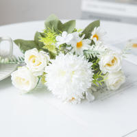 Bouquet De Flores Artificiales De Seda Rosa Y Crisantemo Para Bodas Decoración De Hogar Navidad Arco De Jardín Regalo DIY Venta Al Por Mayor Y Menor - details 6