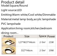 Lámpara De Techo LED De Acrylic Moderna Para Hogar Y Hotel Iluminación Para Sala De Estar Personalizable Regalo Único Instalación Sencilla - details 1