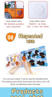 Juego Educativo Montessori Para Bebés Libro Ocupado Con Pegatinas Tablero Ocupado Juegos De Alineación Temprana De Aprendizaje Educativo Para Niños Pequeños - details 8