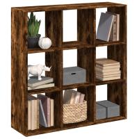 vidaXL Librería divisor madera ingeniería 102x29x103,5 cm en color Gris sonoma/Madera antigua/Roble ahumado y más - details 2
