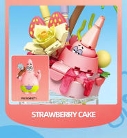 SpongeBob Patrick Star Bloques De Construcción DIY Casa De Piña Y Fresa Con Luz Decoración De Escritorio Juguetes Para Niños - details 8