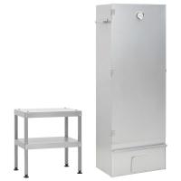 vidaXL Horno ahumador de barbacoa con mesa acero galvanizado ahumador Dimensiones 44.5 x 29 x 83 cm, 44.5 x 29 x 110 cm - details 1