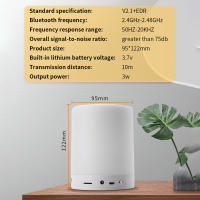 Altavoz Bluetooth Portátil Wireless Mini Juego De Luces LED Coloridas Luz De Noche Para La Cama Lámpara De Mesa Para Mejorar El Sueño - details 12