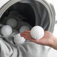 6pcs Bola De Lavado Antidesatornilladora De TPR Blanco Puro Magia De Limpieza Para Eliminación De Suciedad Y Nudos En La Máquina De Lavado - details 1