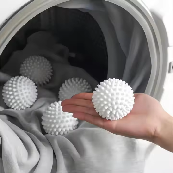 6pcs Bola De Lavado Antidesatornilladora De TPR Blanco Puro Magia De Limpieza Para Eliminación De Suciedad Y Nudos En La Máquina De Lavado - 1