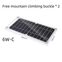 Cargador Portátil De Panel Solar Fotovoltaico 6WC Para Exteriores Senderismo Camping Recargable Para Móvil Resistente Al Agua - details 5