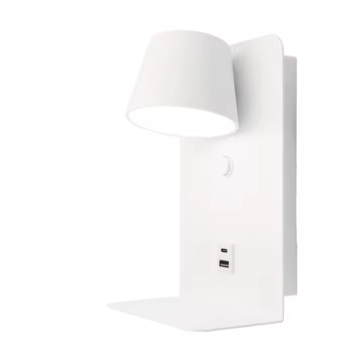 Aplique de Pared ALPINALUZ Moderno Aluminio Foco Flexible LED 6W 2700K puerto USB y type C  BANCUP - 1
