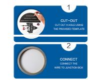 Foco de techo LED empotrable de 12W, orientable en 3 Colores, para Salón, Cocina y baño - details 3