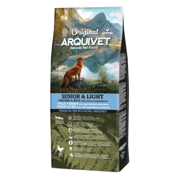 Arquivet-Original - Senior&Light - Pienso para perros adultos de todo tipo de razas - Pollo y arroz - 12 kg - 1
