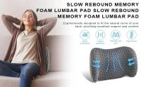 Almohada De Soporte Lumbar Para Alivio De Dolor De Espalda Con Tela De Espuma De Memoria Para Coches Sillas De Oficina Consolas De Juego Sofás Reclinadores Camas - details 1