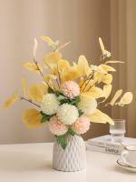 Bola De Hojas De Eucalipto Artificial 1pc Decoración Para Bodas Y Casamientos Bouquet De Crisantemo Para Decoración De Habitaciones Y Fiestas - details 0