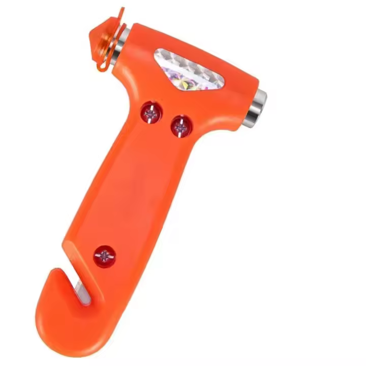 Martillo De Seguridad Para Coche 2 En 1 Herramienta De Rescate En Accidentes Rompe Vidrio Y Escape De Emergencia Para Auto - 1