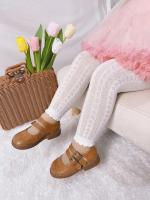 Leggings Transpirables Para Niñas En Verano Hechas De Malla Delgada Con Encaje Color Sólido Trousers Ajustados Para Niñas De 1 a 14 Años - details 5