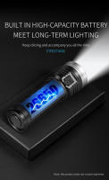 Linterna Táctica Recargable Super Brillante De 8 LED Con 5 Modos De Iluminación Para Camping Y Senderismo 4000 Lumen Impermeable Aluminio Negro - details 7
