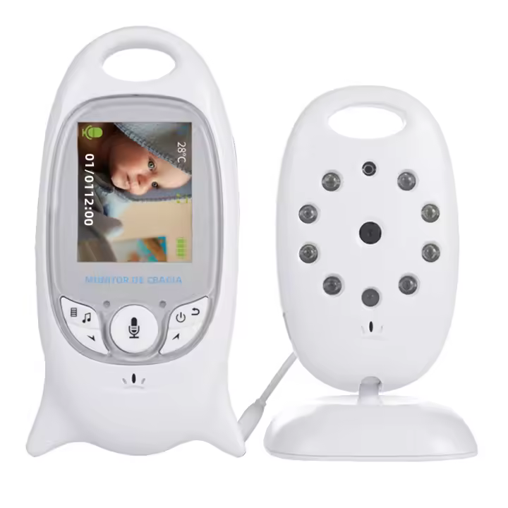 Monitor De Bebé Inalámbrico Con Cámara De Seguridad Color 2.0 Pulgadas Visión Nocturna Con Visión Infrarroja Lluvia De Vídeos Con 8 Lullabies 2 Maneras De Hablar Y Monitoreo De Temperatura - 1
