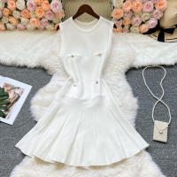 Vestido Corto Plisado De Moda Verano 2025 Para Mujer YuooMuoo Con Cuello Redondo Y Cintura Ajustada Vestido De Fiesta A-line Streetwear - details 12