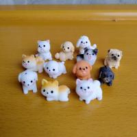 12pc Figuras De Resina De Gatos Y Perros Pequeños Decoración Para Jardín Fae Tirado Miniatura De Animales Para Bonsái Y Micropaisaje - details 4
