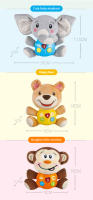 Muñeco De Peluche Educativo Para Bebés Con Sonido Y Luz Electrónica Animal De Alivio Del Cómodo Relleno De PP Adecuado Para Edades 3-12 Años - details 2