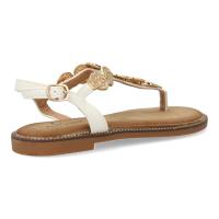 PuntoSalao Sandalias planas cómodas diseño brillante para mujer color blanco TF5552 - details 2