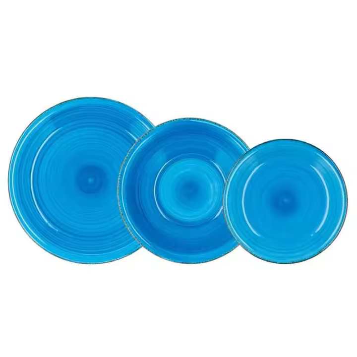 Vajilla Vita Azul Quid 18 piezas gres azul - 1