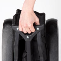 Aktive - Silla plegable acolchada, 49x76x109 cm, color negro, 5 posiciones, topes antideslizantes, tejido poliéster, incluye bolsa de transporte, peso soportado 110 kg, sillas de playa plegables, sillas plegables terraza, silla plegable camping - details 5