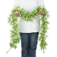 Guirnalda De Rattan De 175cm Con Flores De Bebé Artificial Gypsophila Planta Falsa De Plástico Para Arco De Boda Decoración De Jardín De Interiores - details 9