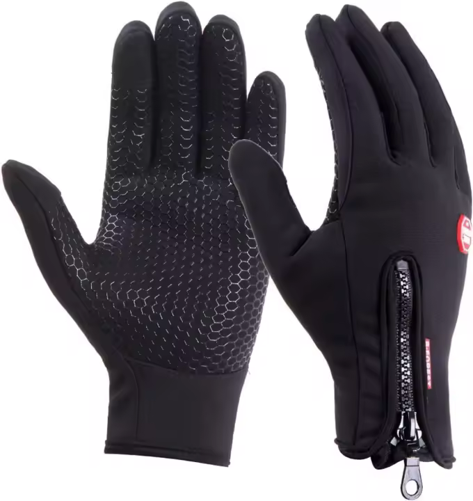 Guantes de Ciclismo de Ocio para hombre, de Invierno, Con pantalla táctil, para Mujer, Con forro Fino, resistentes al agua y al Viento, Talla XL - 1