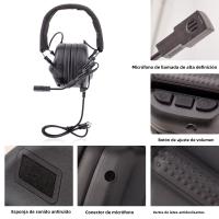 Protector Auditivo Táctico ARM next F10 Con Micrófono Cancelación De Ruido Activa Y Amplificación De Sonido Para Tiro - details 3