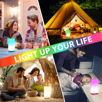 Luz Nocturna Cambiante De Color Al Tocar Con Control Remoto Luz De Escritorio Dimmable Con Apagado Por Tiempo USB Recargable Para Dormitorio - details 10