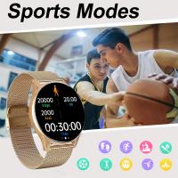 New round screen smart watch, bluetooth call, music, heart rate, weather, GPS, sport track, pedometer, waterproof, message reminder, calories, sleep, fashionable appearance, long battery life, multi-language support, personalized dials - details 18