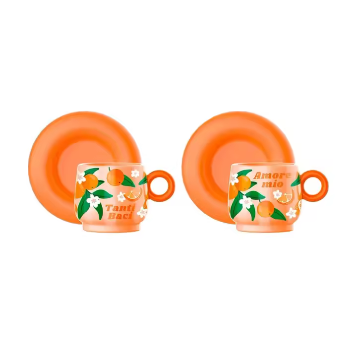 Bialetti Set 2 Naranja Tazzes - 1