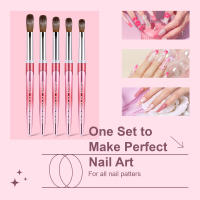 Pincel De Acrílico Kolinsky Sable Para Manicura Y Dibujo En Uv Gel Carving Pincel Crimpado Para Polvo Líquido Herramientas De Arte Hot Pink - details 4