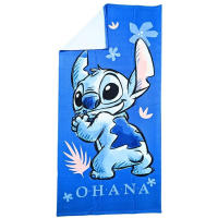 Stitch Toalla de Playa, Toalla Infantil 100% Microfibra 70x140cm, Toalla para Piscina, Baño, Campamento, Vacaciones, Camping Stitch Disney, Regalo Niños y Niñas, Color Azul - details 2