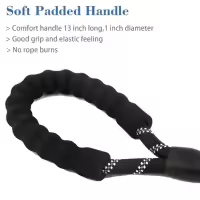 Correa Reflectante Para Perros Con Manija Padded Cómoda - Doble Fuerte Traction Rope Para Perros Fuertes - Enhance Seguridad Y Contraste - details 9