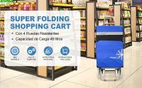 MULTI Carro Carrito de Compra Plegable Ligero Bolsa Termo 90x30x39cm 4 Ruedas Resistentes 40 Litros - details 2