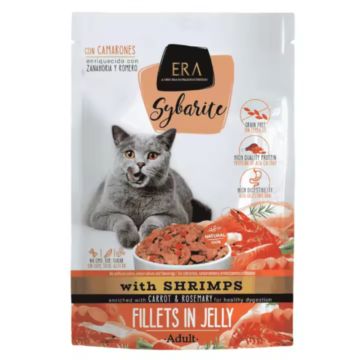 ERA Sybarite Adult Camarón 85 g – Comida Húmeda para Gatos, Sin Cereales - 1