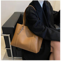 Bolso De Hombro Versátil De Cuero Suave Negro Minimalista Gran Capacidad Bolso De Tote Casual Para Mujer Estilo Inglés - details 8