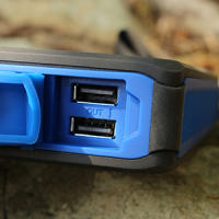 Bateria Externa 26800 mAh, Banco de energía solar, USB C, batería solar, 4 puertos USB, batería solar, 36 linternas LED, batería solar, resistente al agua, para exteriores, iPhone Samsung (azul) - details 5