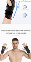AOLIKES 1Par De Protección De Muñeca Para Esquí Y Snowboard Guantes De Protección De Mano Protetores De Palma Para Hombres Y Mujeres - details 1