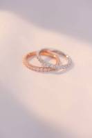 Anillo De Eternidad TY 2mm D Color Moissanite En Plata De Ley 925 Y Oro Blanco Sólido Anillo De Boda Y Compromiso Para Mujer - details 5