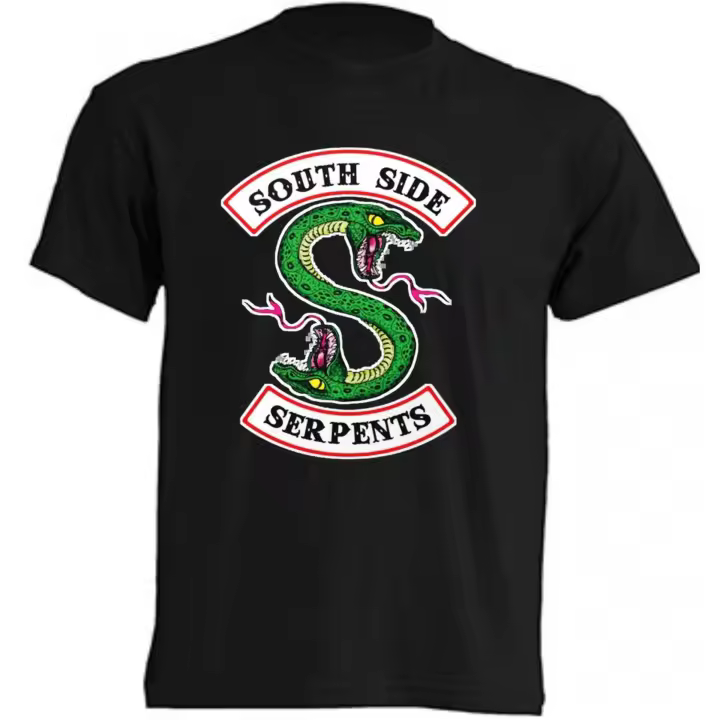 Camiseta South Side Serpents Riverdale- | Algodón | Manga Corta - Tejido tubular, sin costuras laterales. - Punto liso - 1